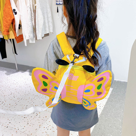 Iqangel ba lô chống thất lạc cho bé gái hình bướm nhỏ mới túi đi học dễ - ảnh sản phẩm 4