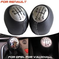 6 Speed Leather Styling Gear Shift Knob Lever Shifter Handle Ball For Renault Megane/Scenic/Laguna/Espace For Vauxhall/Opel