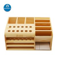 （QIQI tool） มัลติฟังก์ชั่ WoodenBoxJewelry ไขควงปากคีบชะแลงมีดโกนเมนบอร์ดซ่อมเครื่องมือสก์ท็อปออแกไนเซอร์