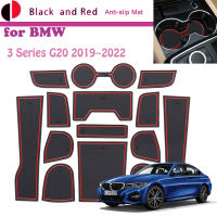 Rubber Mat Door Groove for BMW 3 Series G20 G21 2019~2022 Cup Cushion Gate Storage Slot Coaster Dust-proof Sticker Rug Auto Part