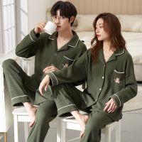 SUO&amp;CHAO Spring Autumn New Pajamas Sets For Womens And Mens Loose Casual Cartoon Print Pyjamas 2PCS Nightgown Homewear