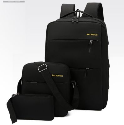 Quilla กระเป๋าเป้เหมาะทั้งผู้หญิงและผู้ชาย Set of 3 Premium Quality Mens Backpack Slingbag (FL0-18)