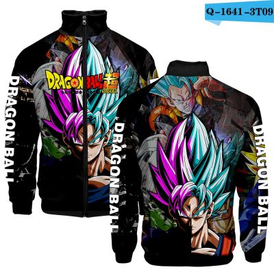 DBZ เสื้อแจ็กเก็ตคอตั้ง3มิติมีซิปสำหรับเด็กผู้ชาย/ผู้หญิง,Hoodie Hip Hop ฮาราจูกุเสื้อผ้าคอสเพลย์ลำลอง