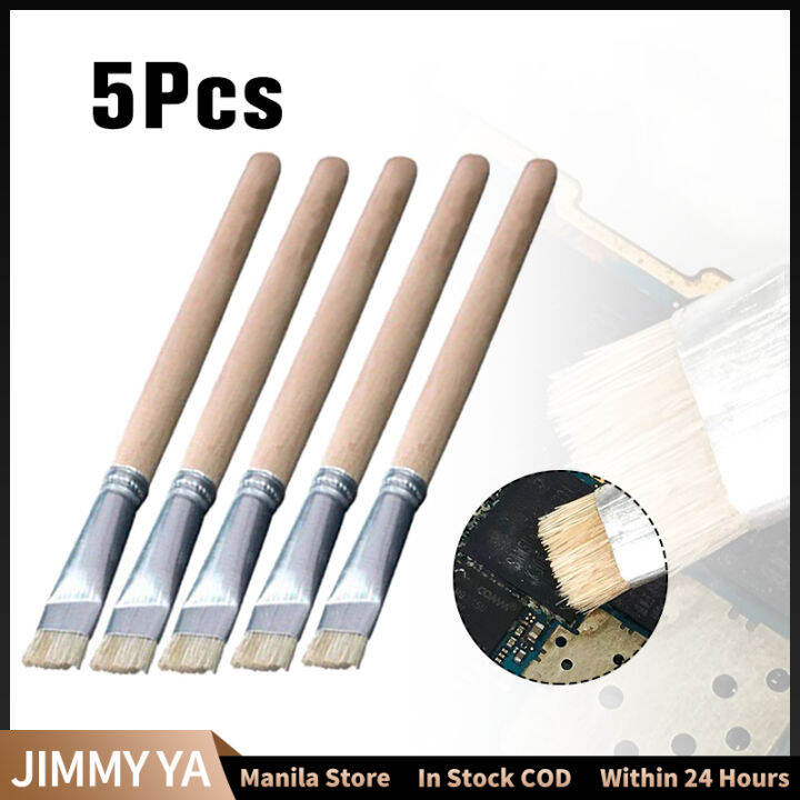 5pcs PCB Circuit Board Cleaning Hard Bristles Brushes Antistatic Brush