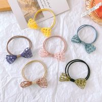 ∋❒✻ 6PC/Set Bow-knot Hair Rope Elasticity Hair Ring Bow Hair Rope Hairband Hair Accessories Girls Rubber Band Rope For Women