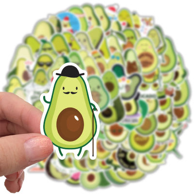 【cw】100 Zhang Cartoon Non-Infringement Cute Avocado Stickers Can Decorate Computer Luggage Waterproof diy Stickers Wholesale ！