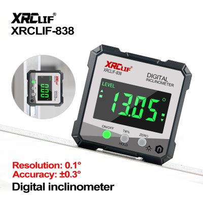 XRCLIF Digital Level Angle Gauge 4X90° Mini Inclinometer Measurement Tools Magnetic Base Electronic Universal Bevel Protractor