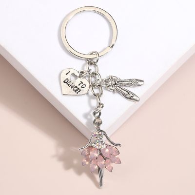 hot【DT】 Metal Keychain I Ballet Shoe Dancer Chains Souvenir Gifts Jewelry
