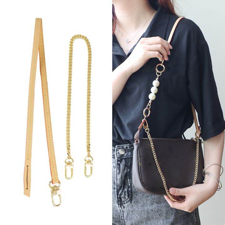 suitable-for-lv-mahjong-bag-chain-accessories-bag-extension-chain-underarm-bag-chain-vegetable-tanned-leather-shoulder-straps