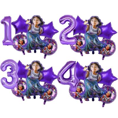 1Set Pixar Encanto Balloon 32 inch Number Foil Balloons 1st Kids Mirabel Theme Birthday Party Decorations Baby Shower Globos