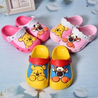 Disney Girls Summer Home Slippers Cartoon EVA Garden Shoes Spider-Man Frozen2 ElsaA Winnie The Pooh Children Beach Sandal Slides House Slippers