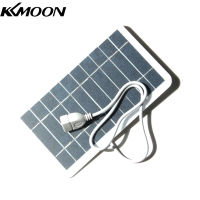 KKmoon แผงโซลาร์เซลล์ขนาดเล็ก5W/2W 5V พร้อม USB DIY แผงโซลาร์เซลล์ซิลิคอนโมโนคริสตัลไลน์กันน้ำตั้งแคมป์แผงโซลาร์เซลล์พกพาสำหรับโทรศัพท์มือถือ