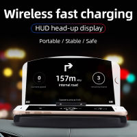 ANKNDO HUD Display Car Navigation Head-Up Projector Mobile Phone Holder Qi Wireless Charger Car Bracket Screen Reflection Stand