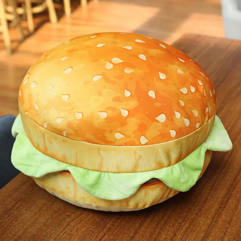 Kawaii Plush Instant Noodles Hamburger Burger Pillow Stuffed Fried