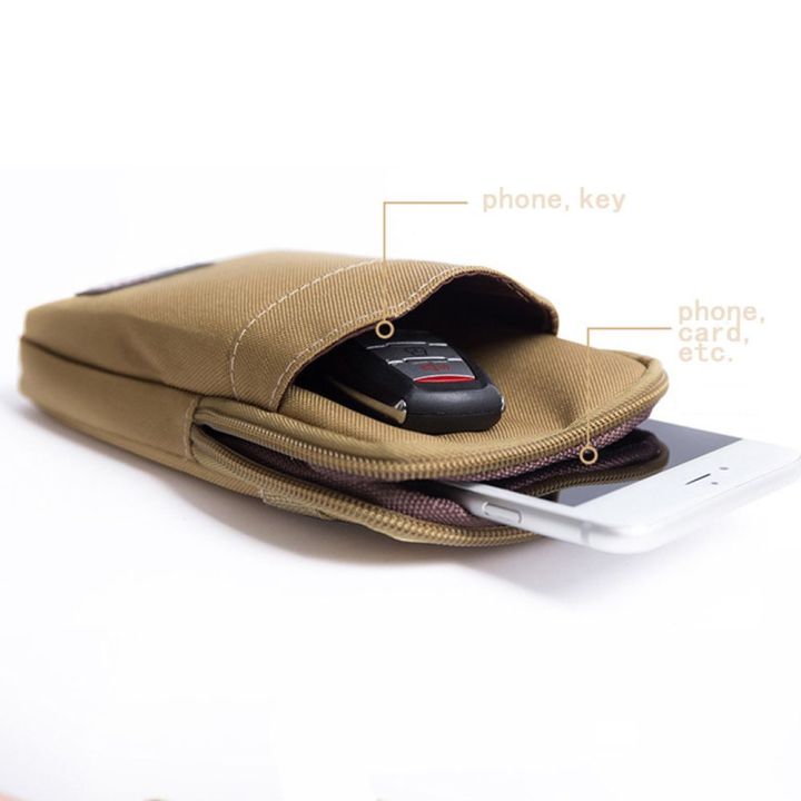 pingchuishop-กระเป๋าโทรศัพท์มือถือสำหรับผู้ชาย-กระเป๋า-edc-molle-สีเขียวกากีกระเป๋าใส่โทรศัพท์ทนทานกระเป๋าใส่เอวสะโพกกระเป๋าเข็มขัดรัดเอว