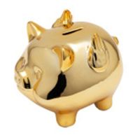 Ceramic Gold Pig Piggy Bank Cute Coin Piggy Bank Creative Home Furnishings Lucky Pig Decoration