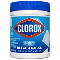 น้ำยาฟอกขาวอเนกประสงค์ Clorox Zero Splash Bleach Packs - Laundry Pods ขนาด 12 Count