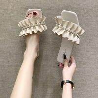 Wrinkle Pearl Ruffle Ladies Sandals RM 108