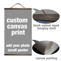 custom print canvas your picture favorite photo family baby canvas painting poster and wall art with solid wood hanging scrolls Pipe Fittings Accessor