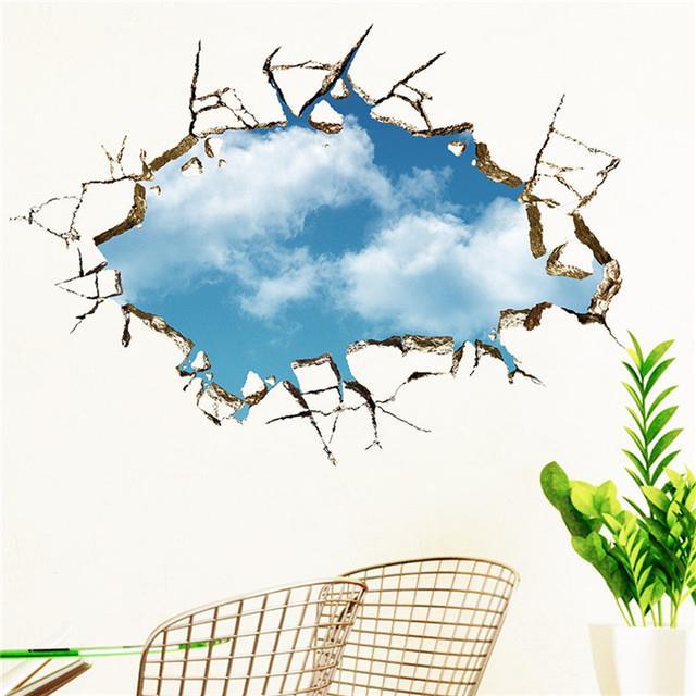 24-home-accessories-3d-broken-wall-against-blue-sky-wallpaper-สำหรับห้องนั่งเล่นห้องนอนฉากหลังสติ๊กเกอร์ตกแต่งผนังพีวีซีลอกออกได้มีกาวในตัว