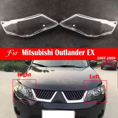 เลนส์ไฟหน้าสำหรับ Mitsubishi Outlander EX 2007 2008 2009ไฟหน้าที่เปลี่ยนฝาครอบไฟรถยนต์หน้ากรอบอัตโนมัติ