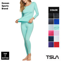 [TSLA] Womens Thermal Underwear Set, Soft Fleece Lined Long Johns, Winter Warm Base Layer Top &amp; Bottom I ผู้หญิง I ชุดเซตผู้หญิง I เสื ้อ กางเกง เซต I Women I Base Layer I Long Johns I Thermal  (TM-WHS200)