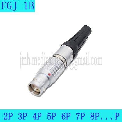 FGJ 1B 2 3 4 5 6 7 8 10 12 Pin Female Plug Aviation Metal Round Fast Push pull self locking Connector Double Key Positioning Pin