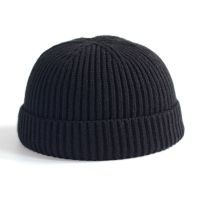 Men Women Knitted Hat Beanie Skullcap Sailor Docker solid fashion Cuff Brimless Cap Rogue Melon Fur Woolen Knitted beanies hats