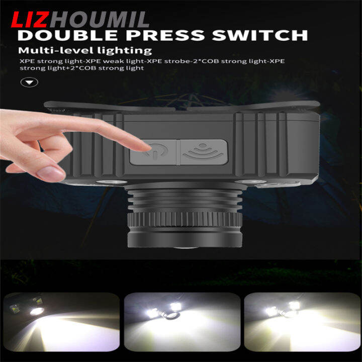 lizhoumil-cob-led-headlamp-waterproof-super-bright-zoom-strong-light-head-mounted-flashlight-outdoor-fishing-light