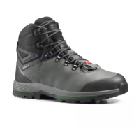 Mens waterproof leather hiking boots - Khaki