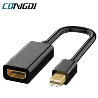 Mini DP เป็น HDMI-เข้ากันได้สายอะแดปเตอร์4K/1080P เครื่องแปลงไฟล์ HD ช่องแสดงผลไปยังตัวผู้กับตัวเมียสำหรับแมคบุ๊กโปรแอร์ Mac Sur Pro