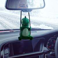 【CW】Car Mirror Hangings Accessories Cute Swing Dinosaur Car Pendant Car Mirror Suspension Ornaments Dinosaur Swing Car Ornament For