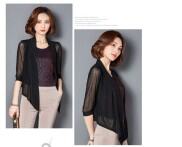 Áo cardigan khoác mỏng tay lỡ kim tuyến thắt nơ thời trang