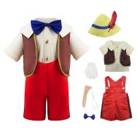 Puppet Costume For Boys Cosplay Fairytale Character Puppet Costumes Long Nose Boy Dress Up Halloween Costume