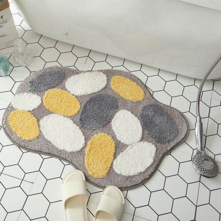 bathroom-mat-non-slip-พรมหน้าห้องน้ำ-พรมปูพื้นห้องน้ำ-พรมสไตล์มินิมอล-พรมไข่ดาว-ขนนุ่ม-พรมกันลื่น-พรมมินิมอลสไตล์เกาหลี-พรมนิ่ม-พรมเช็ดเท้า-พรมแต่งบ้าน-พรมหน้าห้องน้ำ-พรมในห้องน้ำ-พรมมินิมอล-พรมเช็ดเท