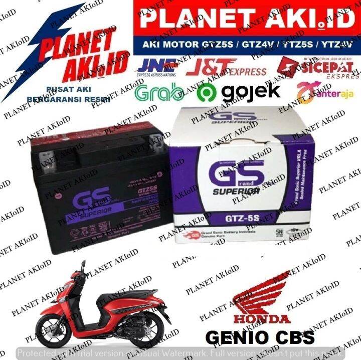 Aki Motor Honda Genio CBS GTZ5S Accu Kering MF | Lazada Indonesia