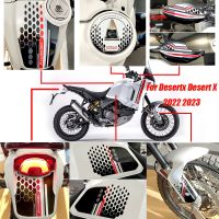 ♙▩◎ 3D Resin Stickers Motorcycle Body Decals Fuel Tank Protectors Anti-Slip Decals For Ducati Desert X Desert x 2022 2023