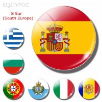 Spain National Flag 30MM Fridge Magnets Southern Europe Portugal Italy Bulgaria Malta Andorra Macedonia Croatia Slovenia Croatia  Power Points  Switch