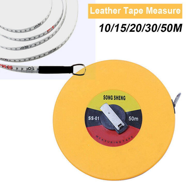 Tape Measure Circular Glass Fiber Leather 10/15/20/30/50M Tape Measure ...