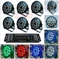 ยกชุดไฟพาร์ LED [PAR 18LED  4IN1RGBW 10W]  6 ตัว พร้อมบอร์ด DMX-512 ไฟดิสโก้เธค ไฟปาร์ตี้ ไฟพาร์ Disco light