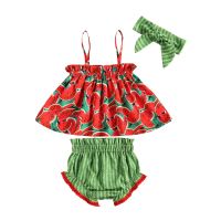 Citgeett Summer Lovely Baby Girls Clothes Sets 3pcs Watermelon Printed Sleeveless Vest Tops Shorts Headband 0-24M  by Hs2023