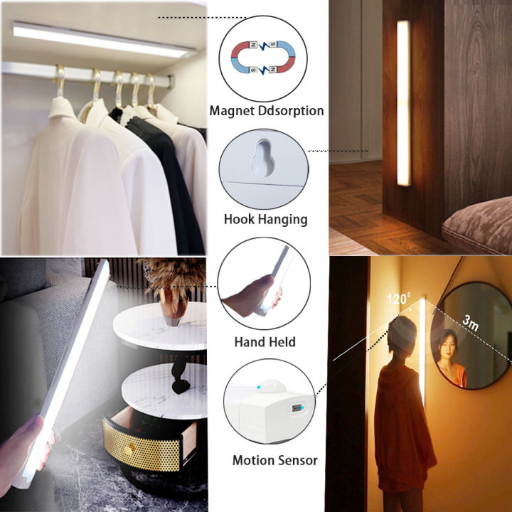 hot-usb-pir-motion-sensor-cabient-light-โคมไฟห้องครัว-hing-lighting-closet-ไฟกลางคืนแบบชาร์จไฟได้สำหรับตู้-led-placard