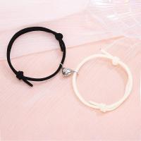 2Pcs Lover Heart Couple Magnetic Distance Bracelet Minimalist Matching Friendship Bracelet Rope Braided Kit Lover Jewelry Gift Charms and Charm Bracel