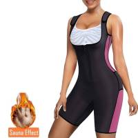 ผู้หญิงเต็มร่างกาย Shapewear Neoprene เหงื่อซาวน่าสูทเอวเทรนเนอร์บอดี้สูท Body S Haper ด้วยสายรัดที่สามารถปรับได้สำหรับการลดน้ำหนัก