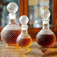 Crystal Whiskey Liquor Decanter Bottle Wine Shot Glass Bottle With Cap Stopper whisky Container