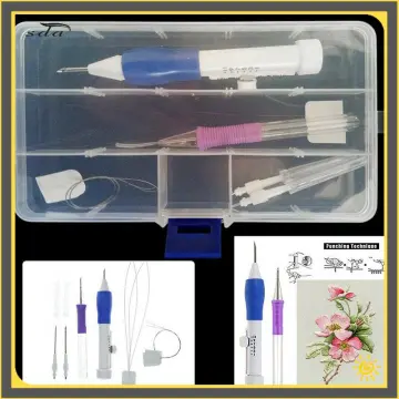 Practical Plastic DIY Crafts Magic Embroidery Pen Set DIY Hand Embroidery  Pen Punch Needle Cross Stitch