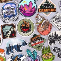 Outdoor Mountains Patch Iron On Patches For Clothing Thermoadhesive Patches On Clothes DIY Sewing Embroidery Patch Fusible Badge