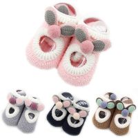 Sweet Cartoon Newborn Baby Socks For Boy Girl Coral Velvet Baby Socks Warm