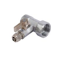 Feed Water Adapter 1/2" to 1/4" Ball Valve Faucet Tap Feed Reverse Osmosis Silver