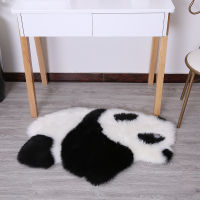 Panda Koala penguin tiger Pattern Carpets Cute Living Room Hairy Kids Fur Area Rugs Non-slip Suede White Black Faux Fur Mat